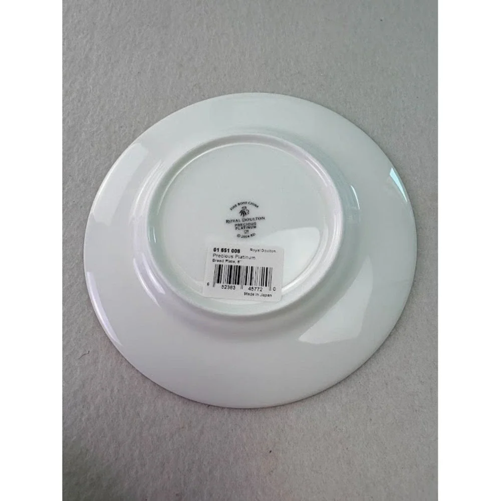 Royal‎ Doulton Platinum Lux Silver Rim 5 Pc Place Setting NEW